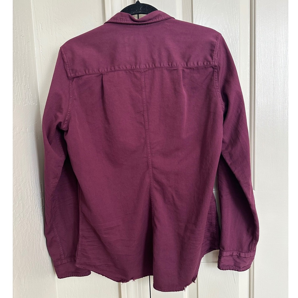 Frank & Eileen Barry Shirt Plum Burgundy Italian Cotton Button Down XL - Picture 4 of 7